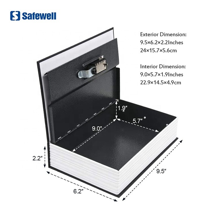 Safewell  Customized Caja Fuerte Libro Secret Hidden Diversion Home Book Safe Stash Book