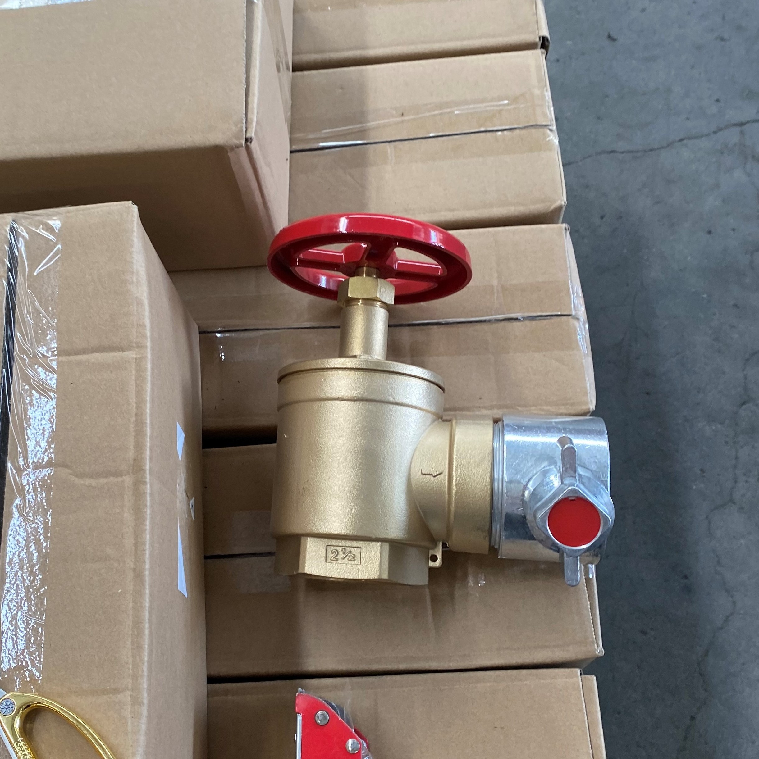 High quality Brass fire hose valve 2 1/2'' angle water land valve hydrant manufacturer