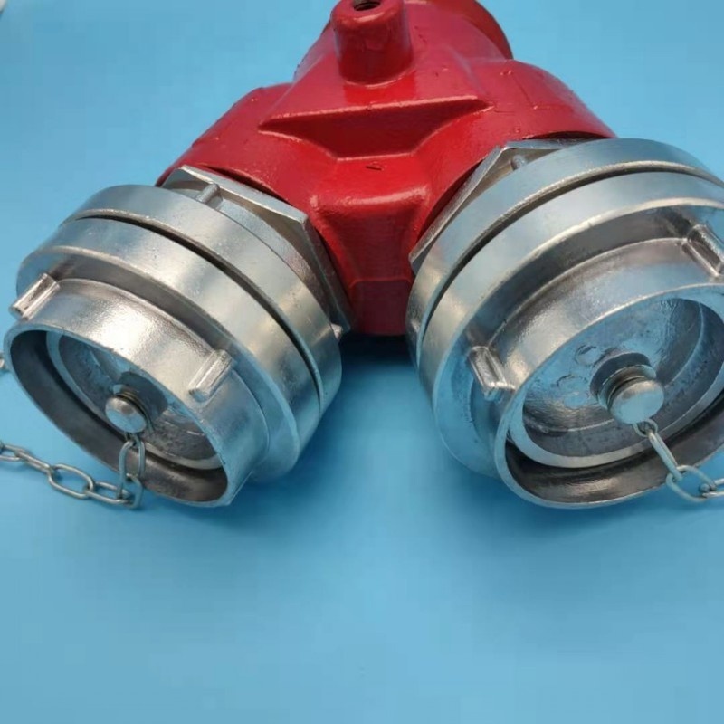 3'' outlet 2 Way Breeching Inlet 75mm Fire Hydrant Valve