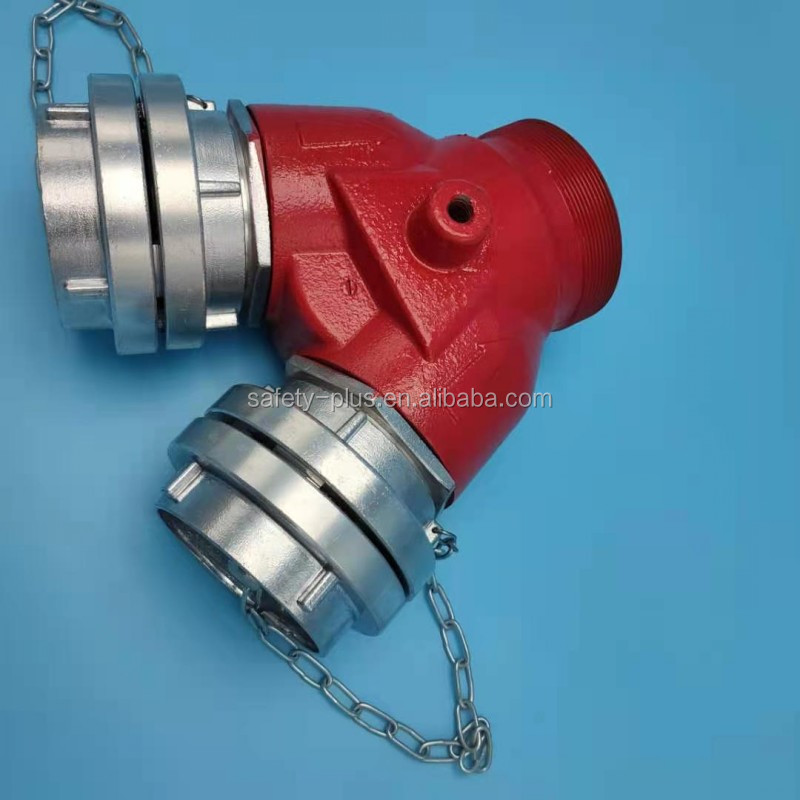 3'' outlet 2 Way Breeching Inlet 75mm Fire Hydrant Valve