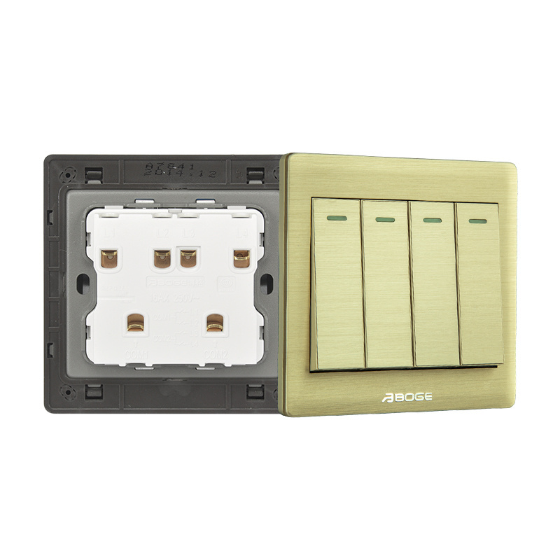 BOGE A7K Serie 4 Gang 1 Way modern luxury wall switch