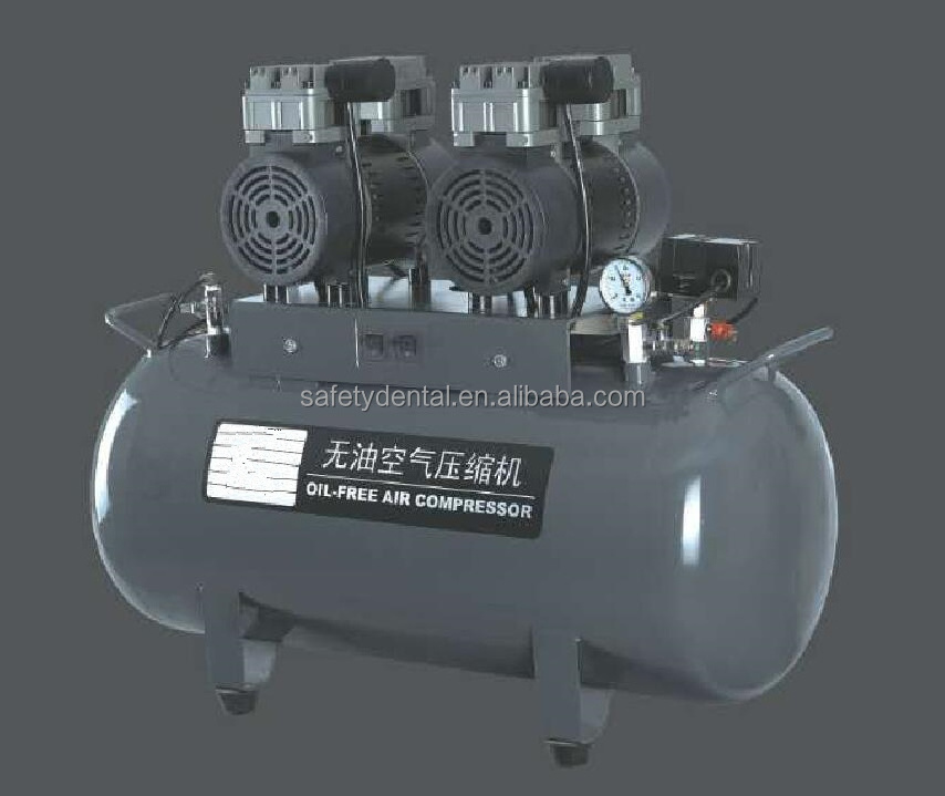 High Quality One for three 70L Dental Oil Free Silent Air Compressor 130L 0.4Mpa