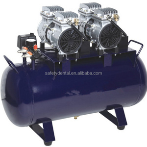 High Quality One for three 70L Dental Oil Free Silent Air Compressor 130L 0.4Mpa