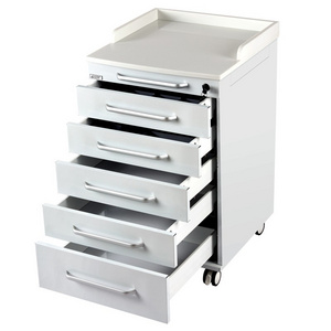 Dental Cabinet Stainless Steel Mobile 5 Drawer Hospital Clinic Dental Cabinet