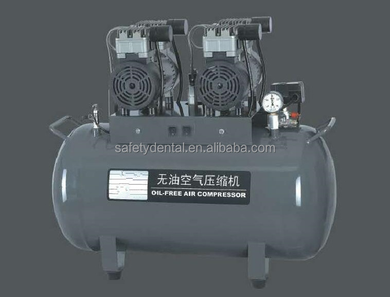 High Quality One for three 70L Dental Oil Free Silent Air Compressor 130L 0.4Mpa