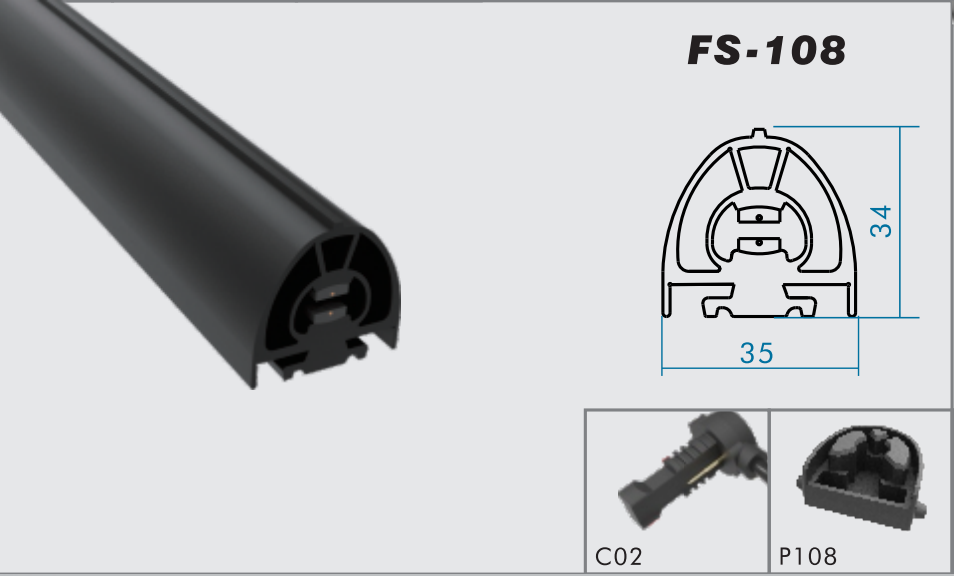 FA-108 Rubber safety edge sensor for Safety of bus train doors and autonomous vehicles anti-collision pressure-sensitive switch