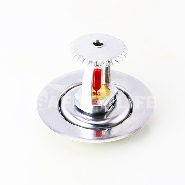 Orange glass bulb types of upright firefighting sprinkler