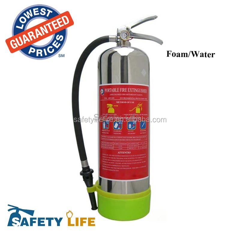 CE Approved 6kg Stainless Steel Pressurized Water Fire Extinguisher