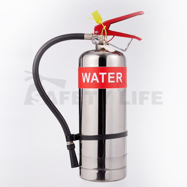 CE Approved 6kg Stainless Steel Pressurized Water Fire Extinguisher