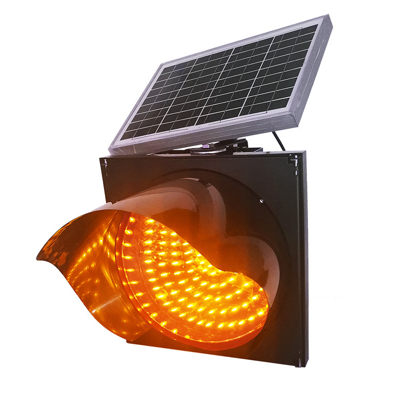 Solar powered led flashing beacon yellow red 300mm strobe warning lights blinking lantern warning lights