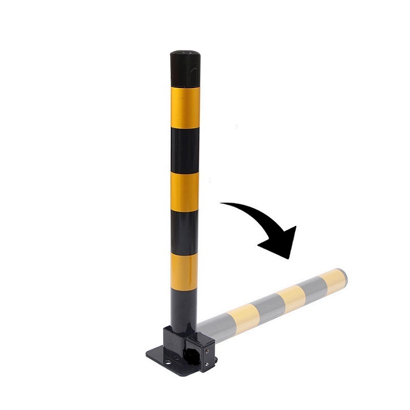 easy installation reserved parking sign collapsible manual car driveway bollard