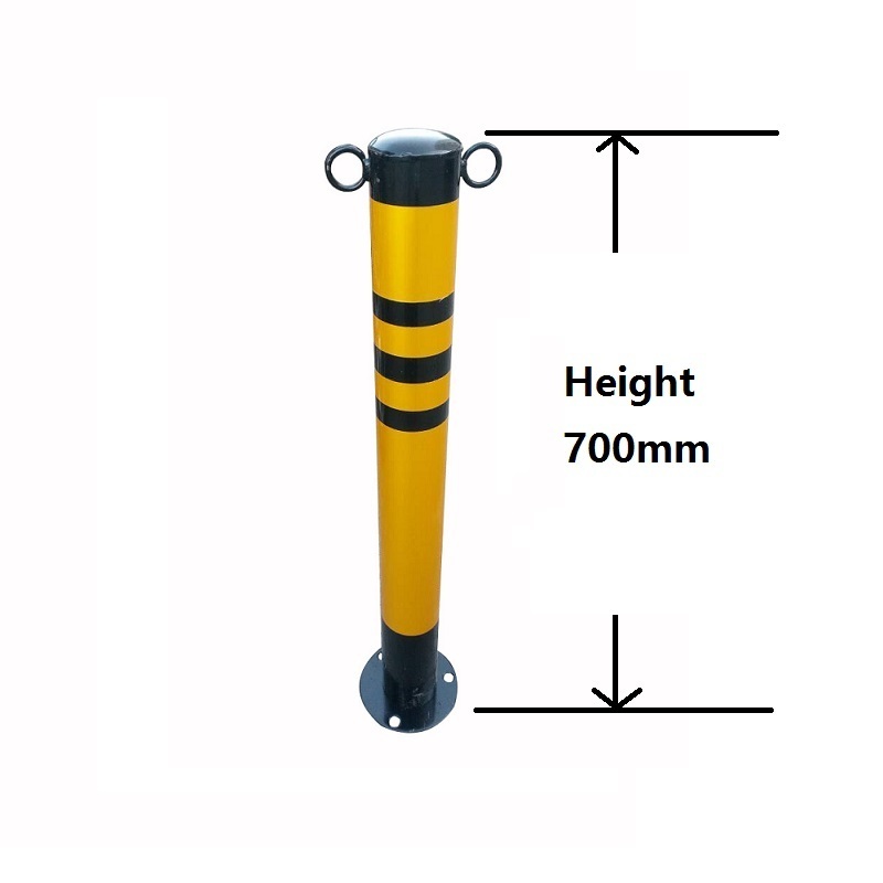 height 700mm yellow flexible  traffic lane divider plastic parking lot chain barrier