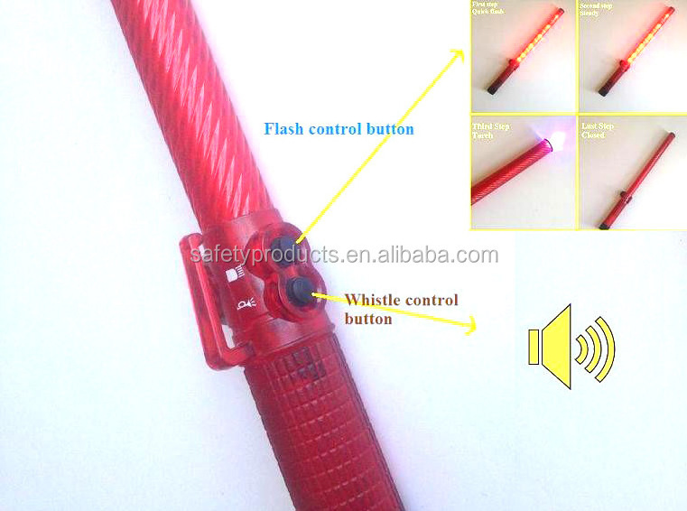 length 54cm multifunction traffic baton whistle rechargeable traffic stick AA