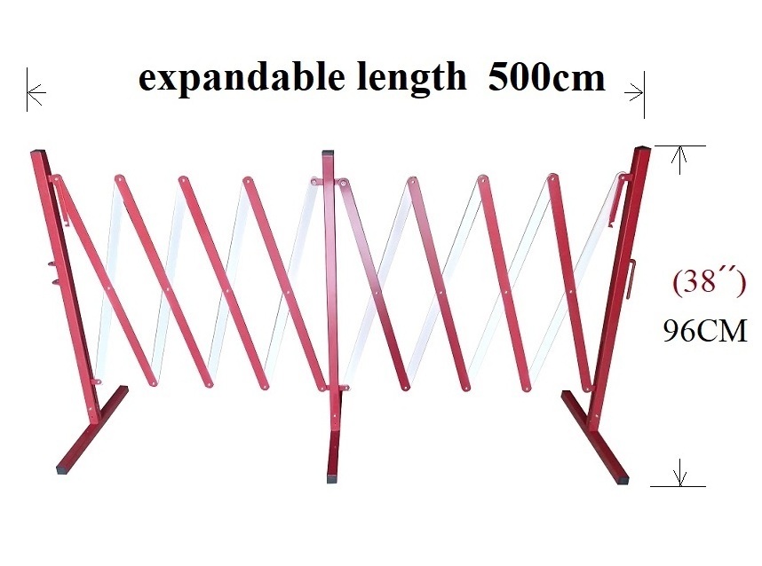 expandable length 500cm metal crowd control elevator retractable scissor fence accordion barrier