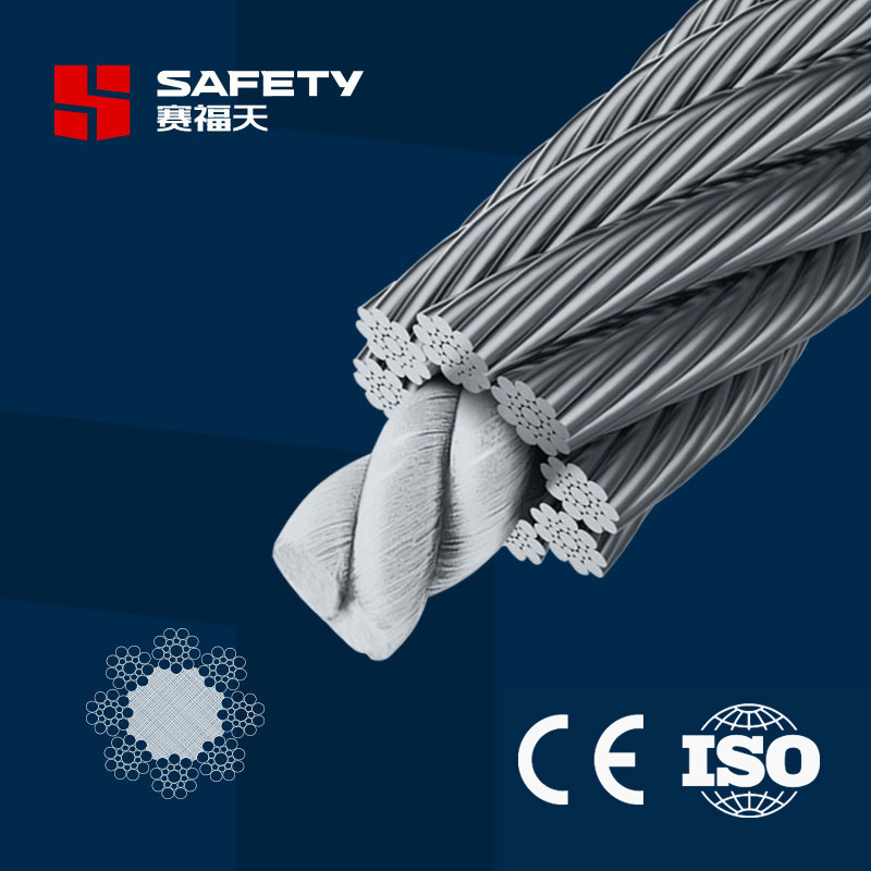 6*25f 6X25f FC 17mm Steel Wire Rope Cable Cord