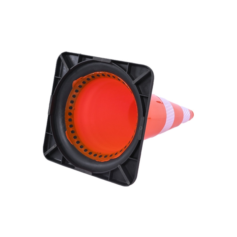 Factory Customized Orange Flowing Base PE traffic road safety cone