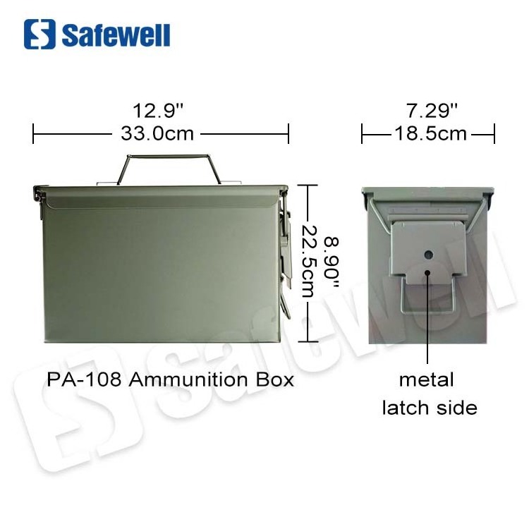 50 Caliber Ammo Can Metal Ammo  Box Metal Can FAT 50 CAL PA108 Ammo Can Waterproof Metal Box