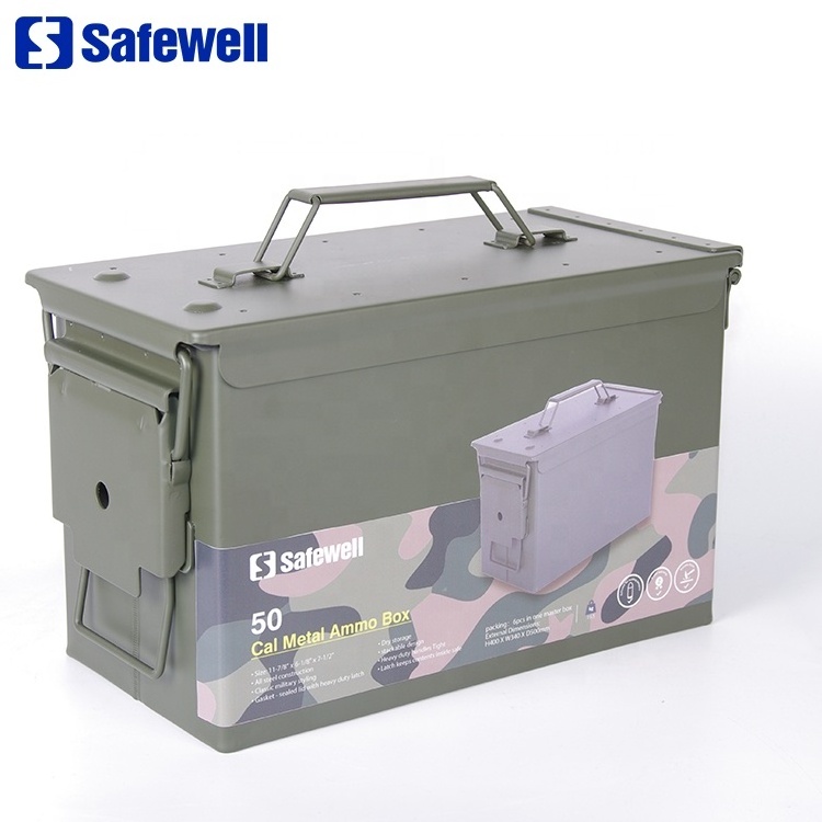 Safewell 30 Cal Ammo Can steel Metal waterproof M19A1 Ammo ammunitions Box For Business