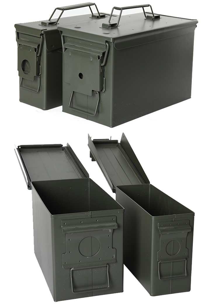 Safewell Olive Green Waterproof Metal Ammunition Box Ammo Can M19A1 30 Cal Ammo Storage Box