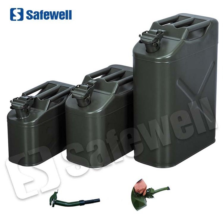 SWJC 06 gallon fuel stainless steel green 20l long haul diesel jerry can container