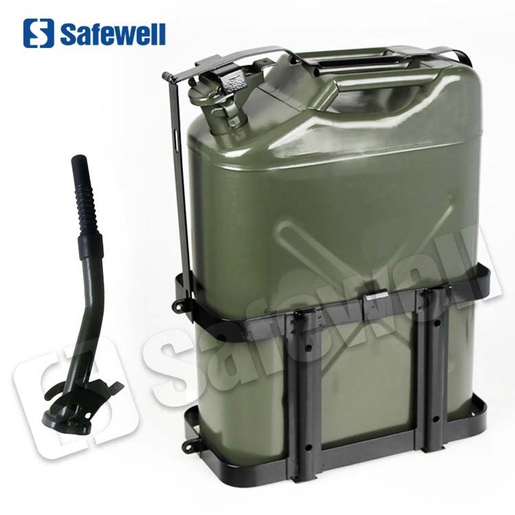 SWJC 06 gallon fuel stainless steel green 20l long haul diesel jerry can container