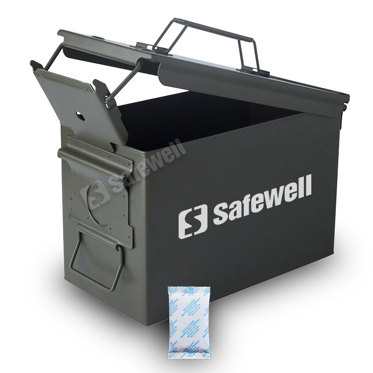 Safewell Cheap Price M2A1 Steel Waterproof Ammo Box 50 Caliber Matte Black Metal Ammo Can for Long Term Storage- In Stock