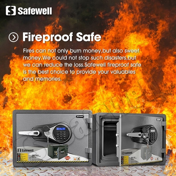 Safewell 1 Hour Double Key Ccabinet Safe Box Security Deposit Coffre Fort Fireproof Safe For Home&Hotel&Office