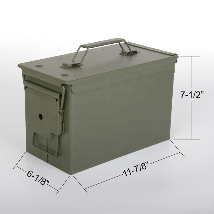 AMMO BOX 9mm Safewell 50 cal ammo cans Caliber metal 50 cal Waterproof steel Metal FOR AMMO BOX