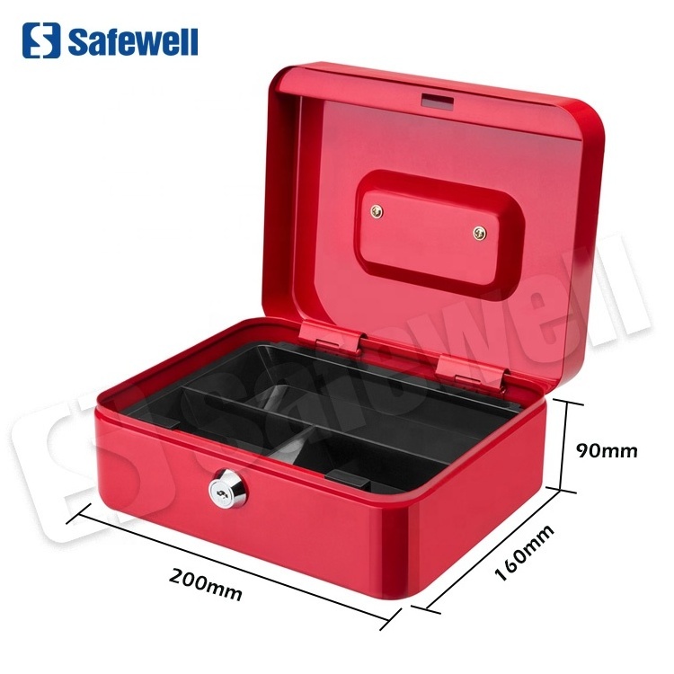 New Anti-theft Portable Cash Safe Box Money Saving Bank Box Metal Cash Box