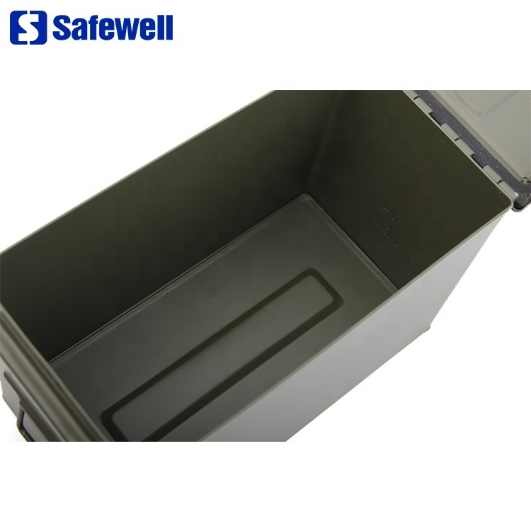 Safewell Green 50 Cal Metal Storage Tool Case M2A1 Ammo Can Steel Waterproof Ammo Box Support Customized  For Sales