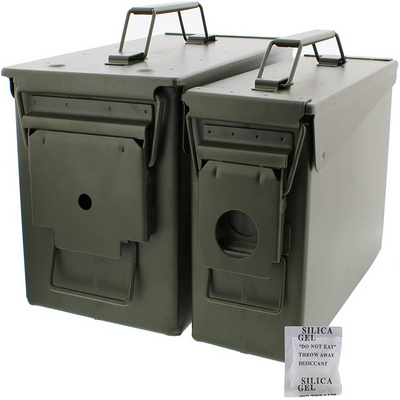 M2A1 Safewell 30 Can Ammo Cal Waterproof Fireproof Storage Boxes Metal 50 Ammo Can For Sales