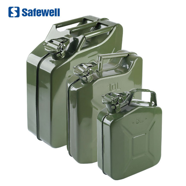 20 Liters Metal Jerry Can Gasoline Stainless Steel Fuel Jerry Gas Cans Water Tank 20L With Tap Spout Jerry Can