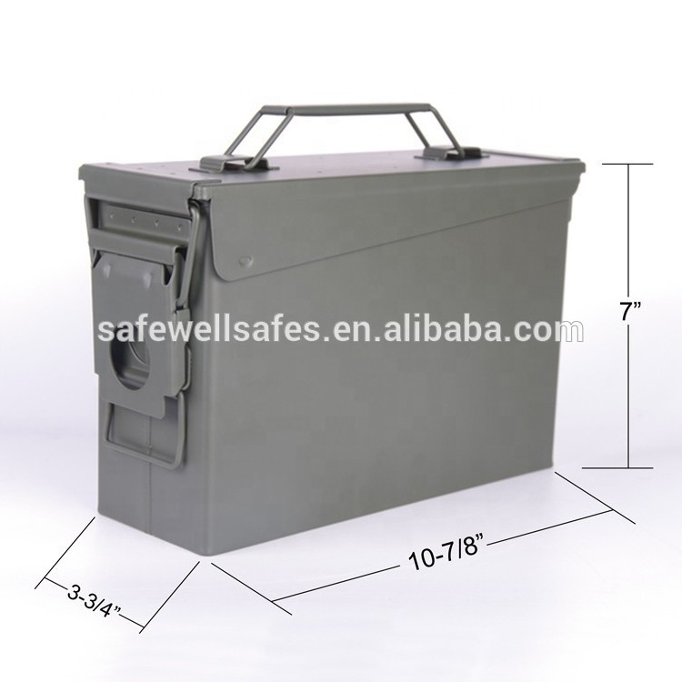 ammo case Safewell 30 Caliber M19A1 ammo case metal steel box 30 cal Waterproof Metal  Box ammo case