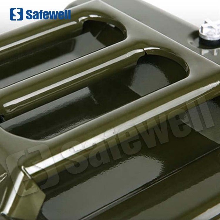 SWJC-12 american type camping food grade safety petrol water jerry can box stainless handles 35l diesel