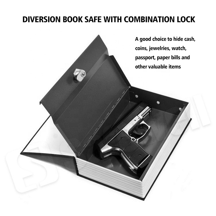 Hottest Factory Custom Safe Combination Lock Diversion Book Safe Book Box For Home