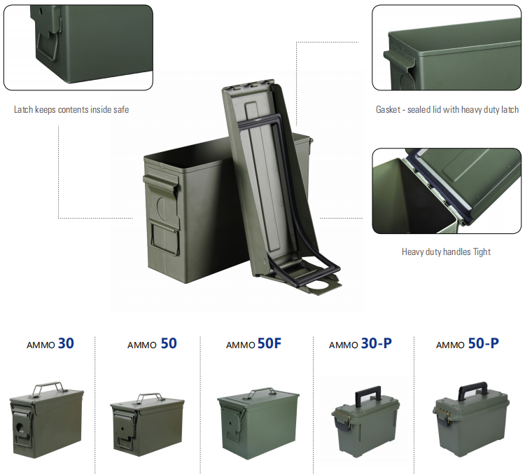 Wholesale 30 50 Cal Metal Printed Water Proof AMMO Boxes M2A1 Steel Ammo Cans 50 Caliber Metal Boxes For Ammo, Model M2A1