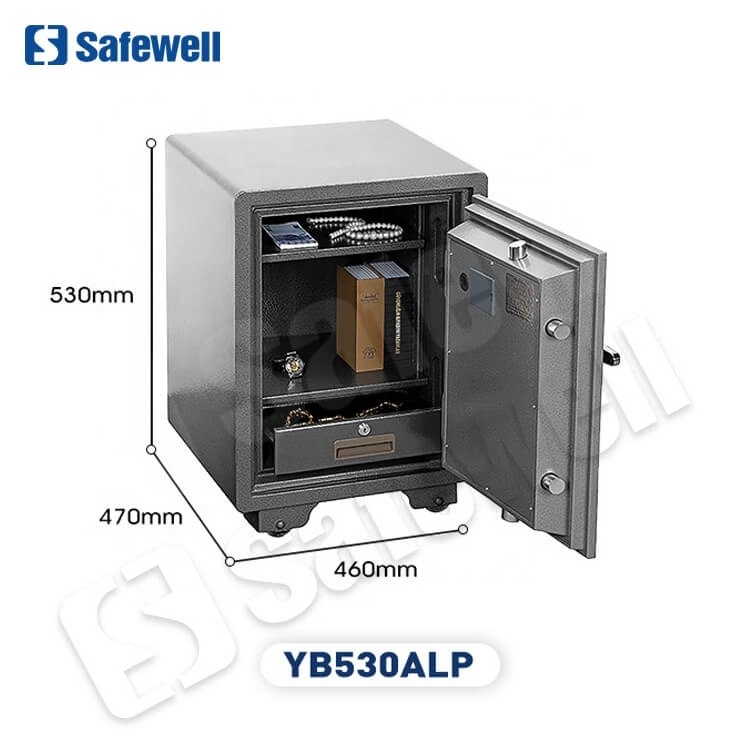 Safewell 1 Hour Double Key Ccabinet Safe Box Security Deposit Coffre Fort Fireproof Safe For Home&Hotel&Office