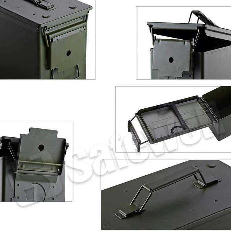 Wholesale 30 50 Cal Metal Printed Water Proof AMMO Boxes M2A1 Steel Ammo Cans 50 Caliber Metal Boxes For Ammo, Model M2A1