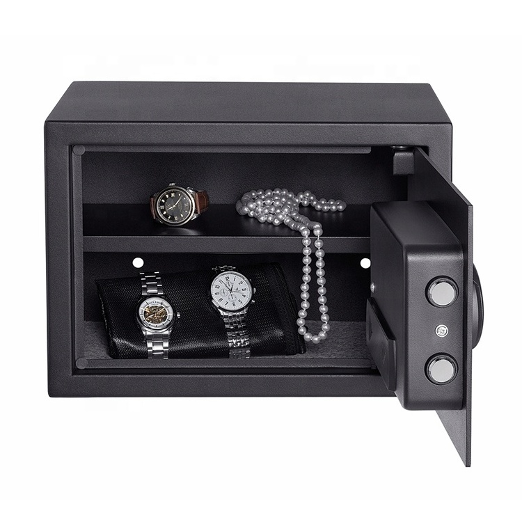 Wholesale smart jewelry fingerprint lock security burglary deposit money home safe box with biometric lock