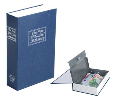 Book Safe With Key Lock, Portable Metal Safe Box, Dictionary Diversion Book safe