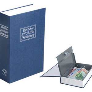 Book Safe With Key Lock, Portable Metal Safe Box, Dictionary Diversion Book safe