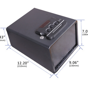 Quick Access Electronic Security Gun Small Safety Box Digital Keypad RFID Card Portable Storage Box Car Safe