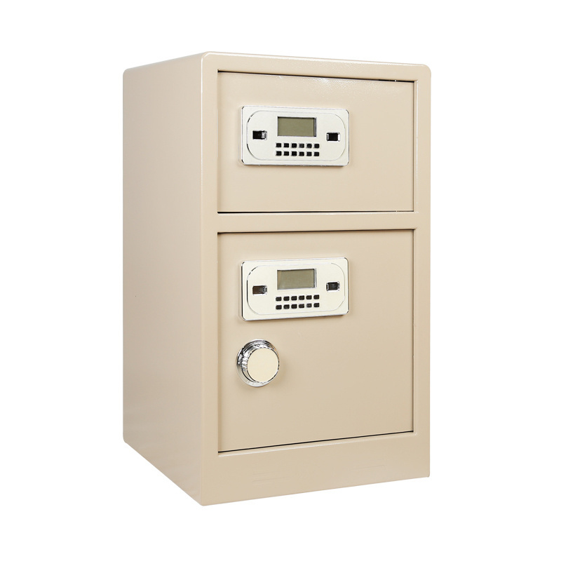 Double door security depository drop safe box luxury heavy duty Safe Box with keypad and emergency keys for jewelry  cash