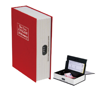 Book Safe With Key Lock, Portable Metal Safe Box, Dictionary Diversion Book safe