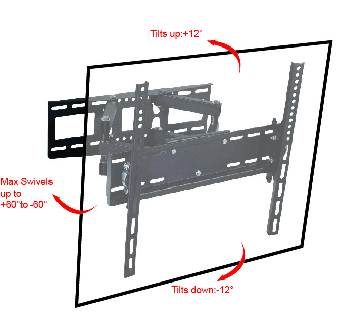 full motion tv wall mount heavy duty Cantilever Fit For 32 37 39 42 50 55 Inches Screen LCD LED Plasma tv wall mount bracket