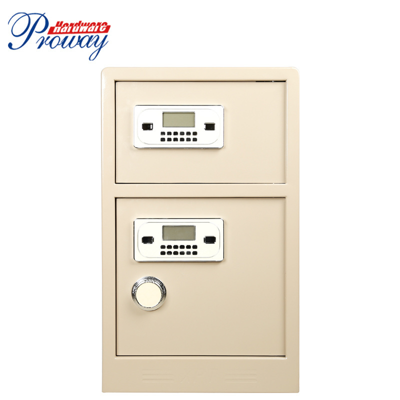 Double door security depository drop safe box luxury heavy duty Safe Box with keypad and emergency keys for jewelry  cash