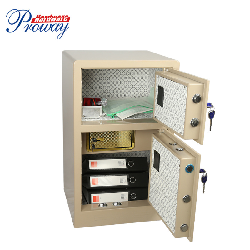 Double door security depository drop safe box luxury heavy duty Safe Box with keypad and emergency keys for jewelry  cash