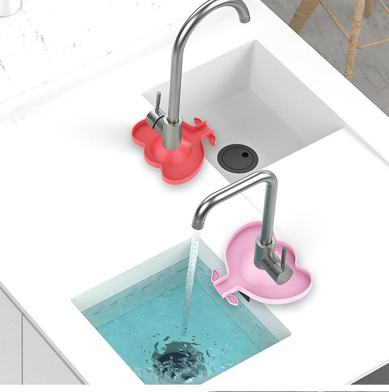 Saffron 2022 New Silicone Faucet Diversion Sink Splash Guard Drip Catcher bathroom kitchen spaut handle tray