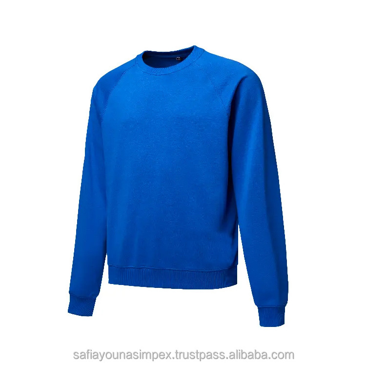 OEM Wholesale Bulk Customizable Light Blue Long Sleeve Crewneck Sweatshirt Winter Slim Thick Black Pullover Sweatshirts