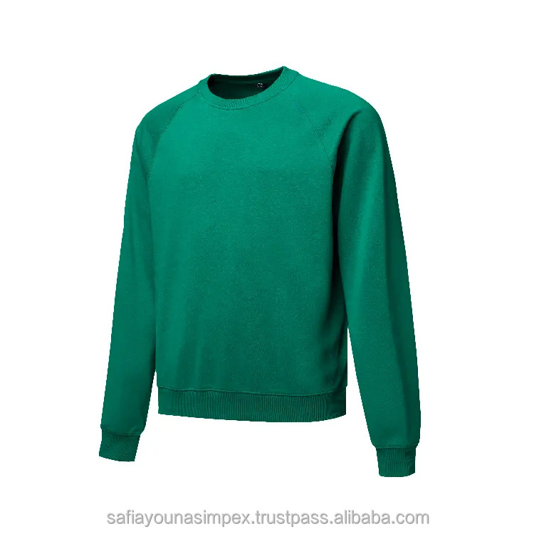 OEM Wholesale Bulk Customizable Light Blue Long Sleeve Crewneck Sweatshirt Winter Slim Thick Black Pullover Sweatshirts